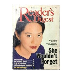 READERS DIGEST Magazine September 1998 Iris Chang Ted Turner Simplify Your Life